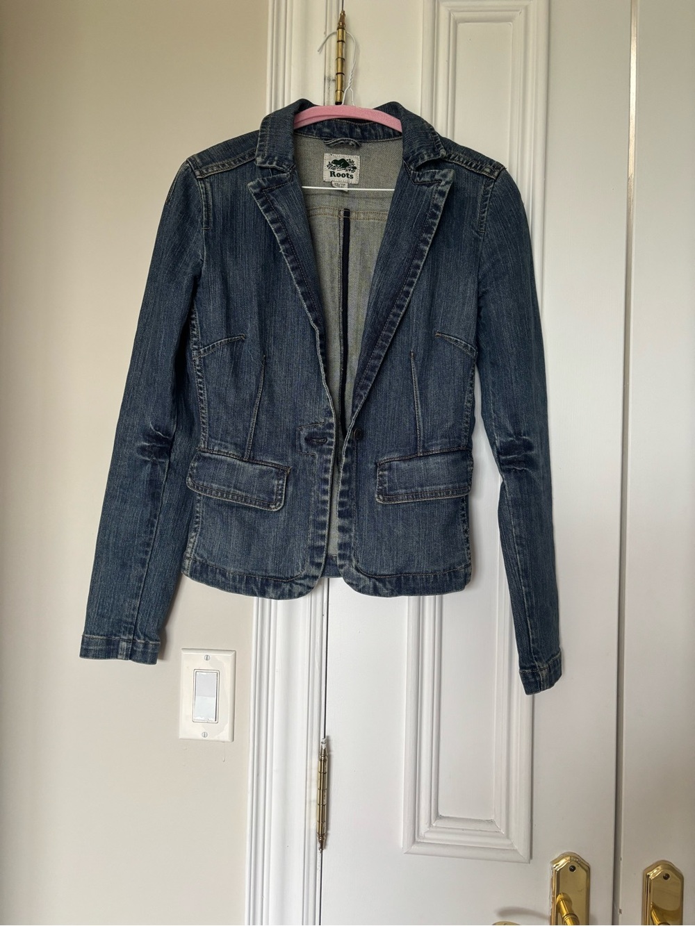 Roots Women’s Dark Blue Denim Blazer Jacket